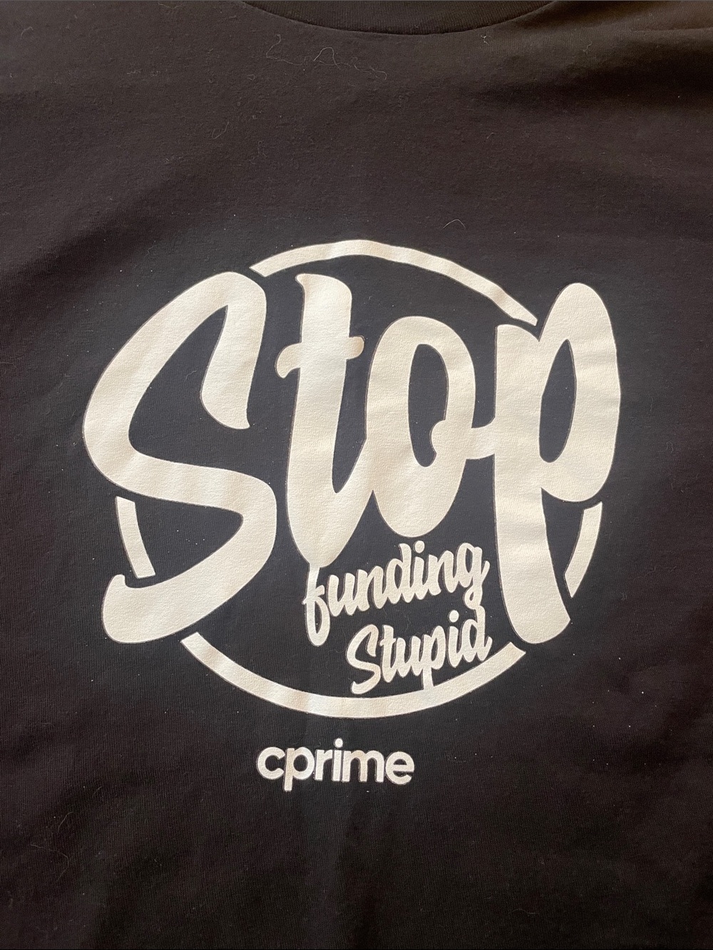 Tultex Black "Stop Funding Stupid" Graphic XXL
